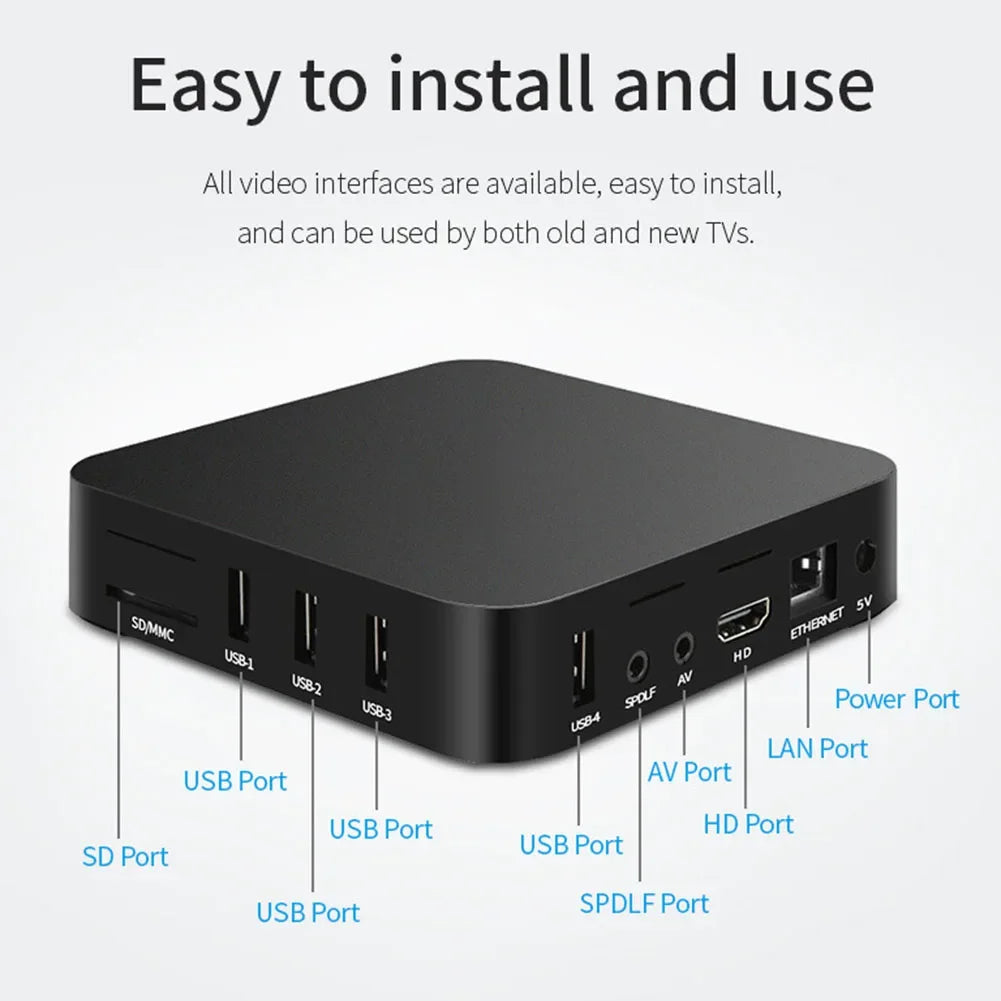 Smart TV Box MXQ-PRO 4K HD TV Box Android 12.0 2.4G 5G Dual-WIFI 3D Video Media Player 2GB RAM 16GB ROM Home Theater Set-top Box