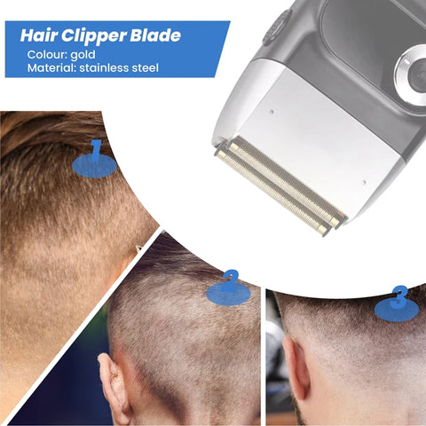 1Set Clipper Blade For Kemei Km-1102 Clipper Electric Shaver Parts Net Gold