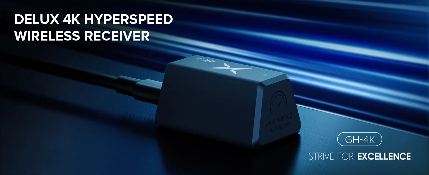 Delux M800 Ultra Lightweight 55g PAW3395 Wireless Bluetooth Tri-Mode Gaming Mouse 26000DPI 4K Compatible Macro Mice For PC Gamer