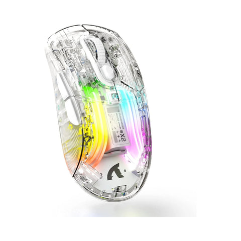 MAMBASNAKE x ATTACK SHARK X2PRO Wireless Gaming Mouse with Full Transparent,Tri-Mode 2.4GHz/Bluetooth/Wired Mouse