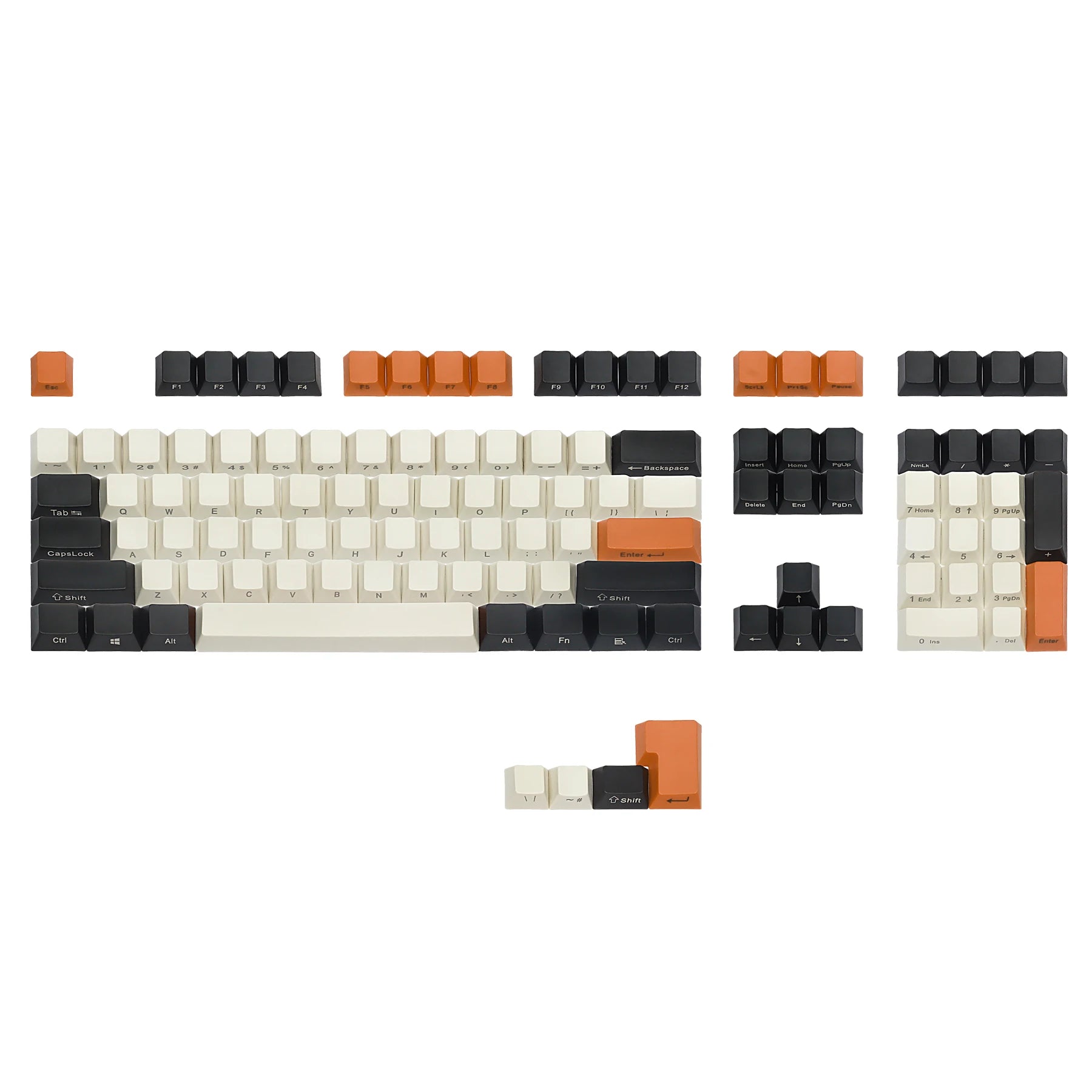 Keycaps Side Printed PBT Cherry MX Key Caps for 61/87 TKL/104/108 MX Switches Mechanical Keyboard