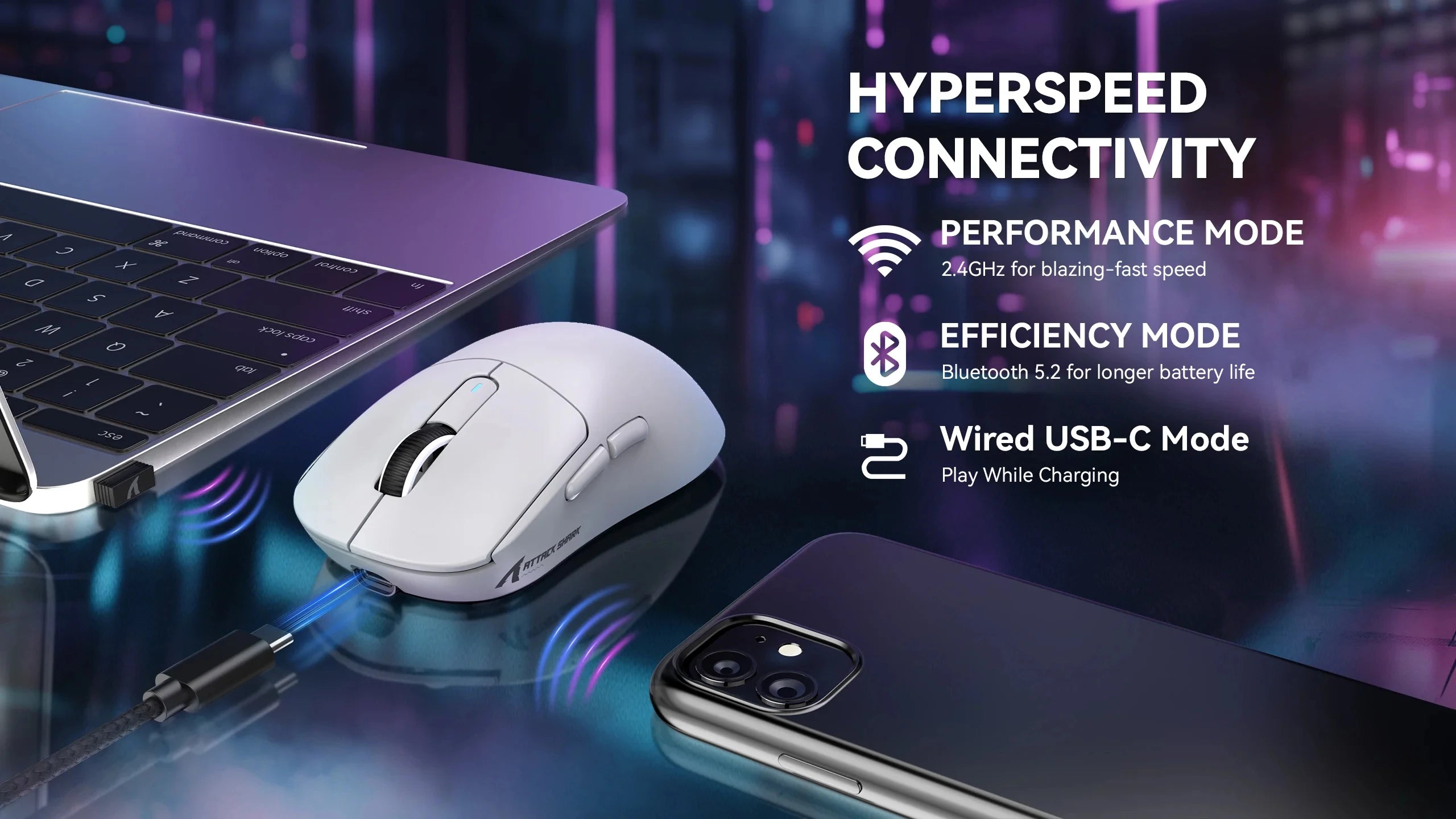 ATTACK SHARK X3MAX PAW3950 Wireless Gaming Mouse