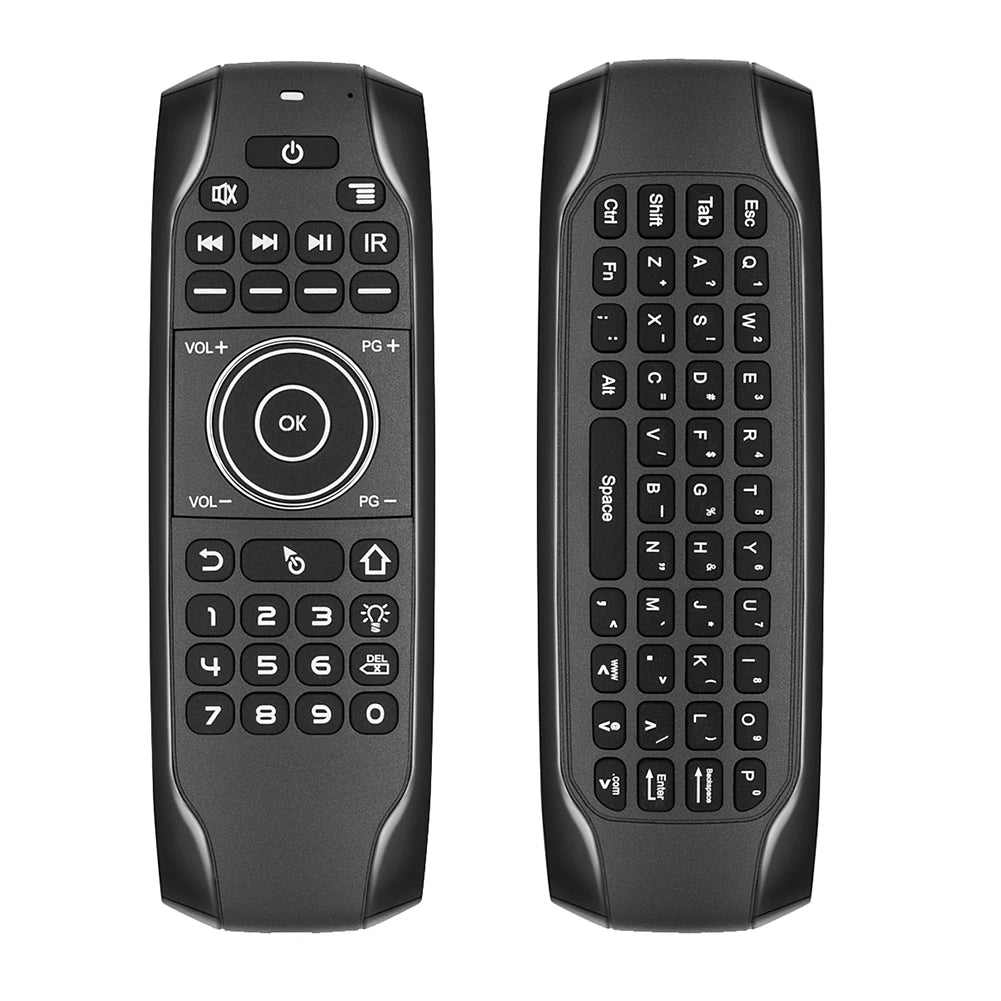 3.7-4.2V Wireless Keyboard Remote Control Bluetooth-compatible IR Backlight Remote Control Micro USB Charging for Android TV Box