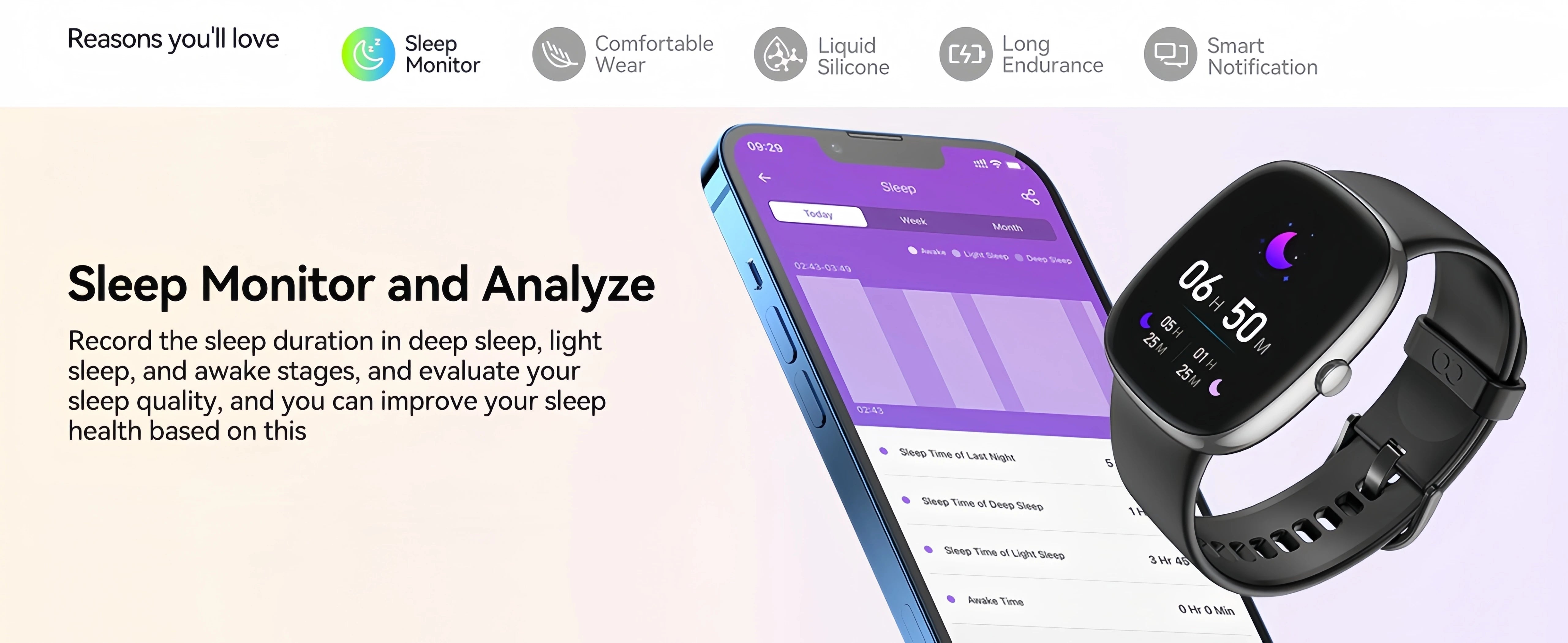 Smart Watches for Men Women  Sleep Tracking, 46mm 1.3oz Step Calorie Counter Fitness Watch Activity Trackers Pedometer forAndro