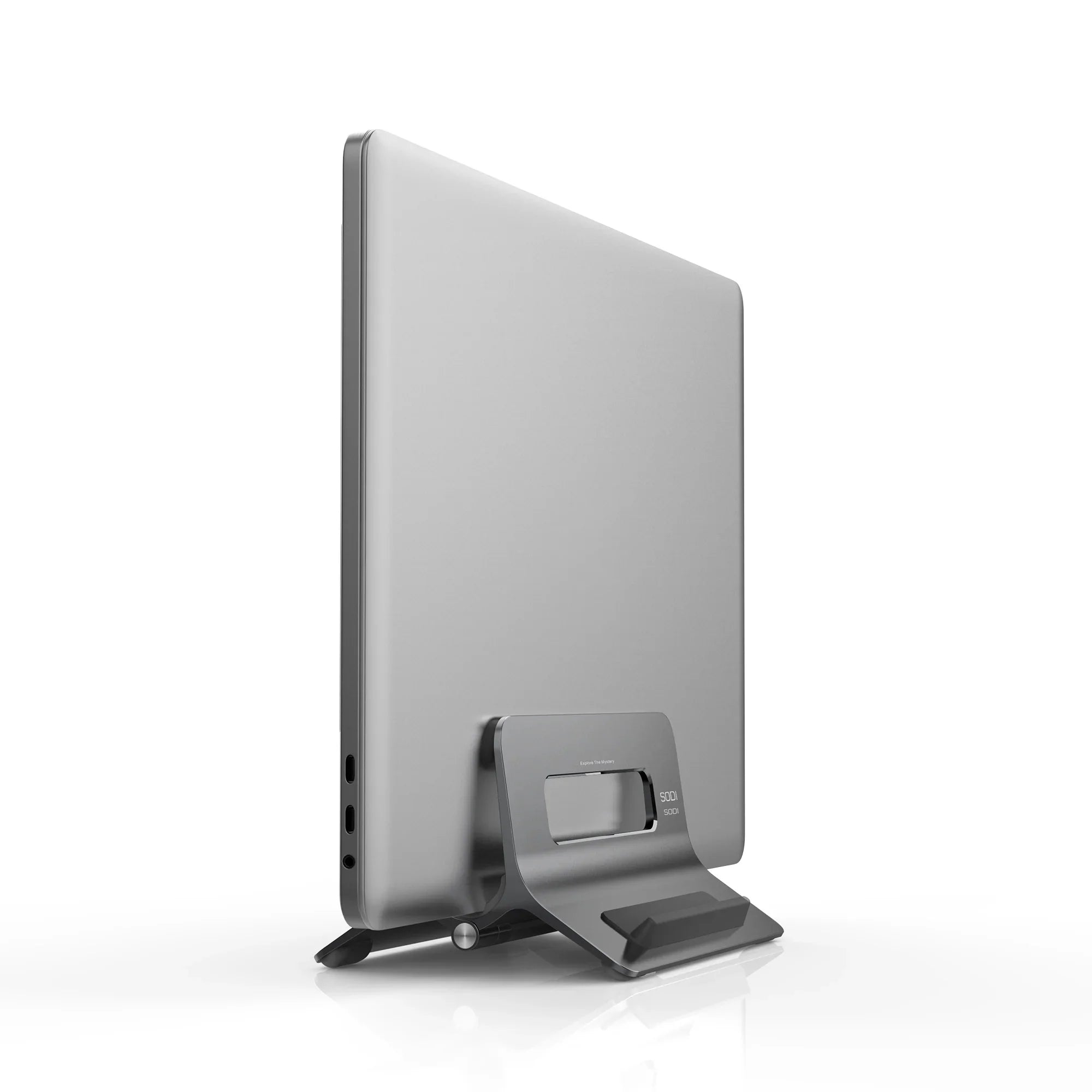 SODI Vertical Laptop Stand For Desk Gravity Auto Lock Vertical Stand Aluminum Laptop Vertical Dock Stand Holder