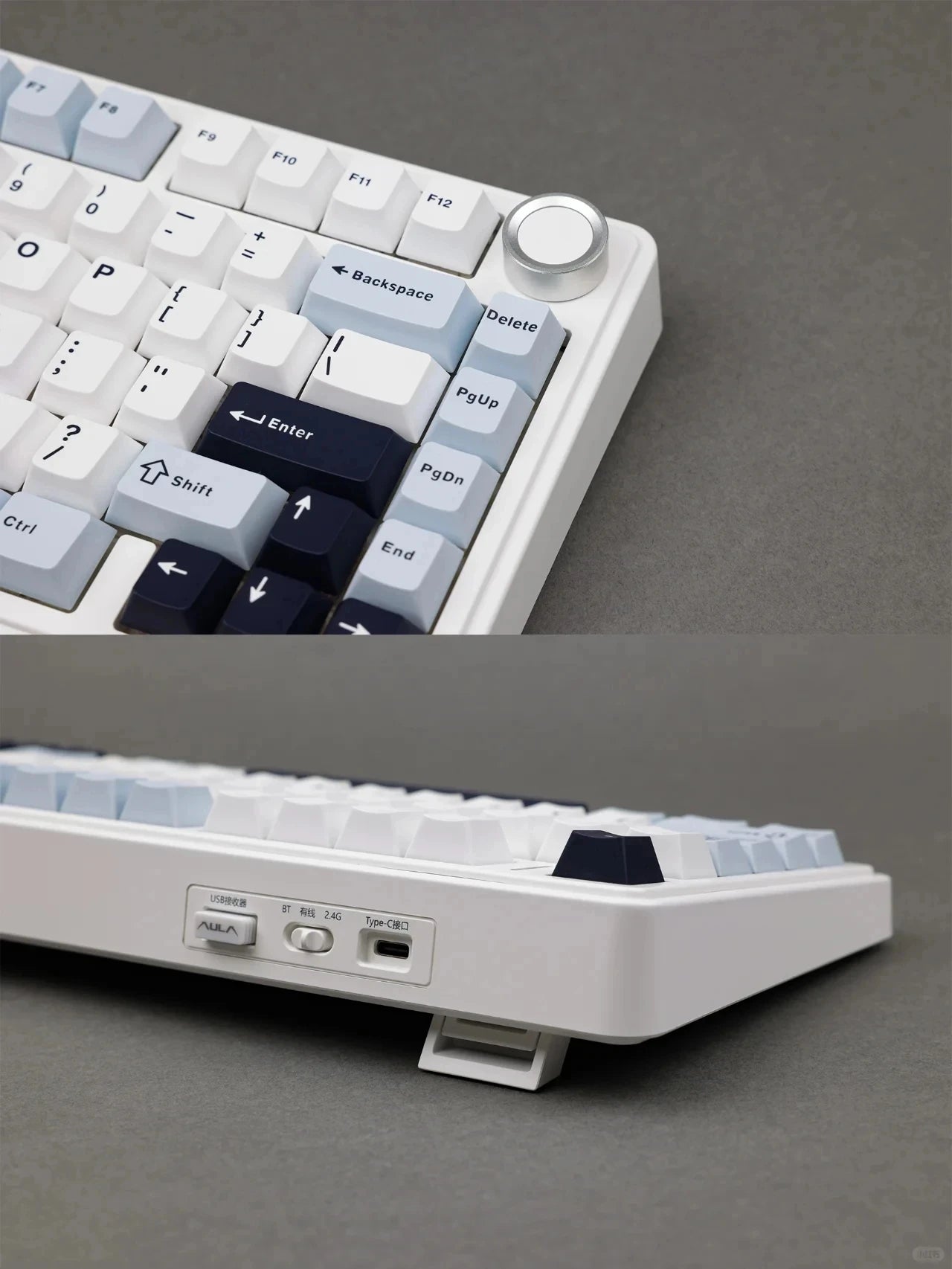 AULA F75 Gaming Mechanical Keyboard W/ RGB PBT keycaps Hot-Swap Gasket Structure 75% Layout Customized Tri-Mode Game Keyboards