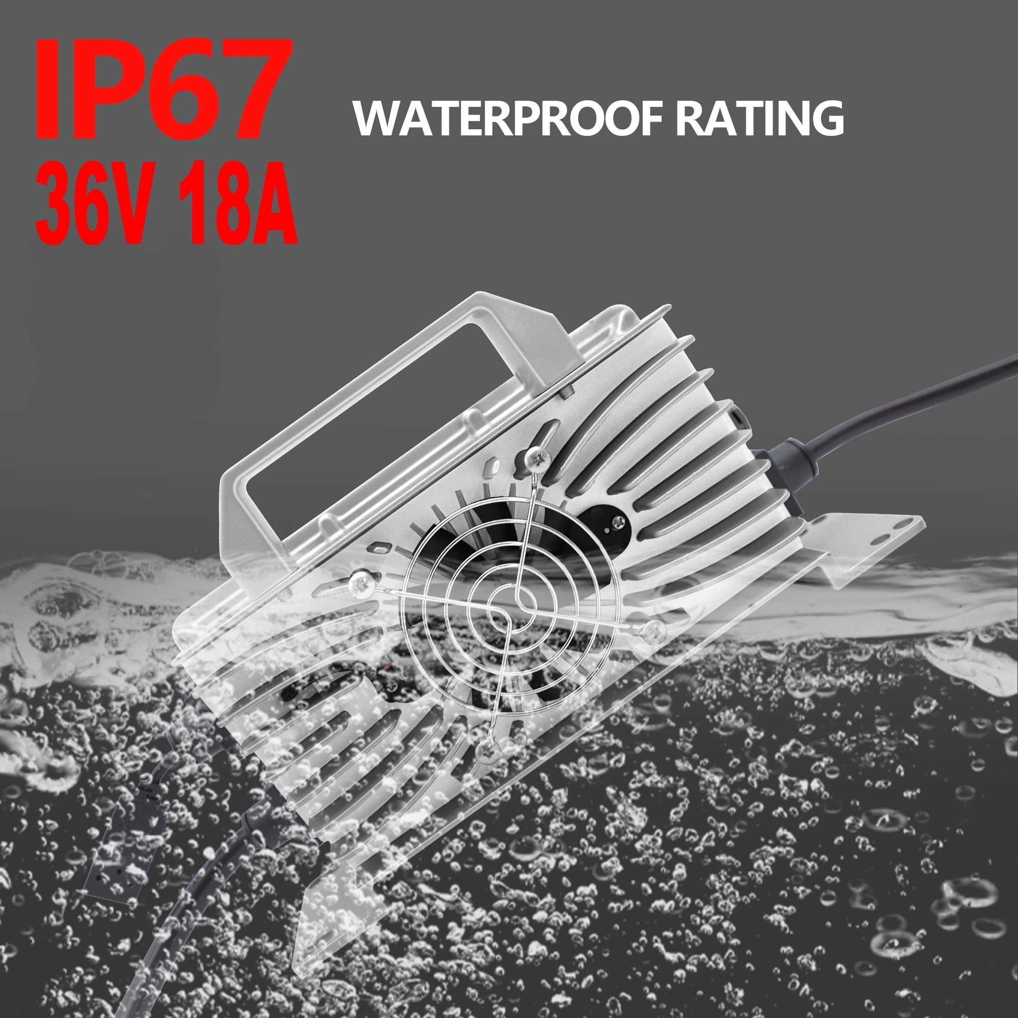 36V 18A Golf Cart Battery Charger for EZGO RXV TXT Club Car, Charger for Lead Acid Battery, IP67 Waterproof