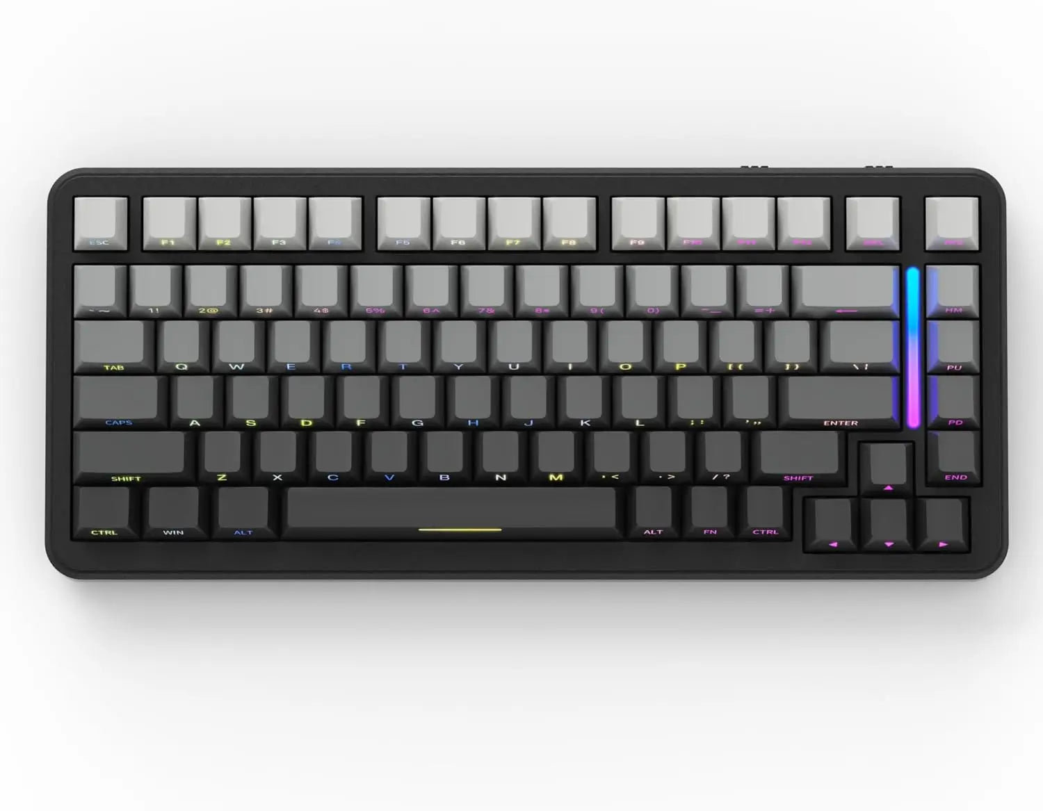 ATTACK SHARK M86 Wireless Mechanical Gaming Keyboard, 75% Gasket Hot Swappable RGB Custom Keyboard, Side Printed PBT Keycaps