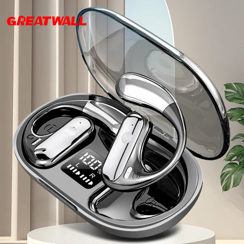 GREATWALL TWS Wireless Bluetooth Earphones Gaming Sport Stereo Ear hanging type Headphones HiFi Music Earbuds HD Call Headset