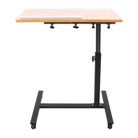 Rolling Laptop Desk 58-90cm Height Adjustable Mobile Computer Stand Bed Side Table Office Mobile Laptop Stand Desk