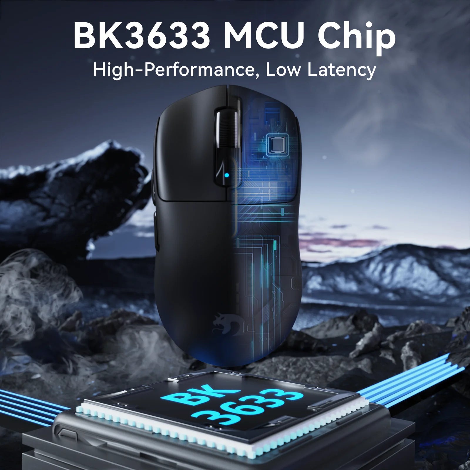 MAMBASNAKE M3 Wireless Gaming Mouse with Lightweight 39g,PixArt PAW3395 PRO Sensor 40K DPI,Tri Mode-,100M Clicks Micro Switch