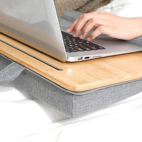 Furniture Office Desks Compact Laptop Desk Laptop Stand with Wrist Cushion Handle Tablet Slot Multi-functional Lap Desk