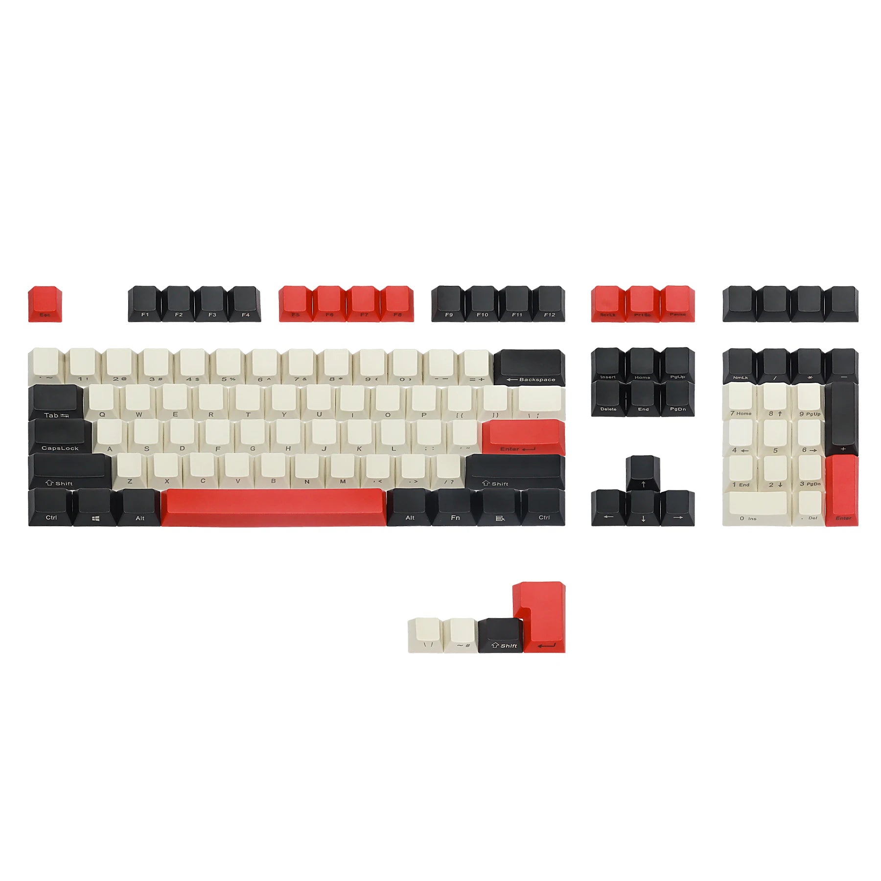 Keycaps Side Printed PBT Cherry MX Key Caps for 61/87 TKL/104/108 MX Switches Mechanical Keyboard