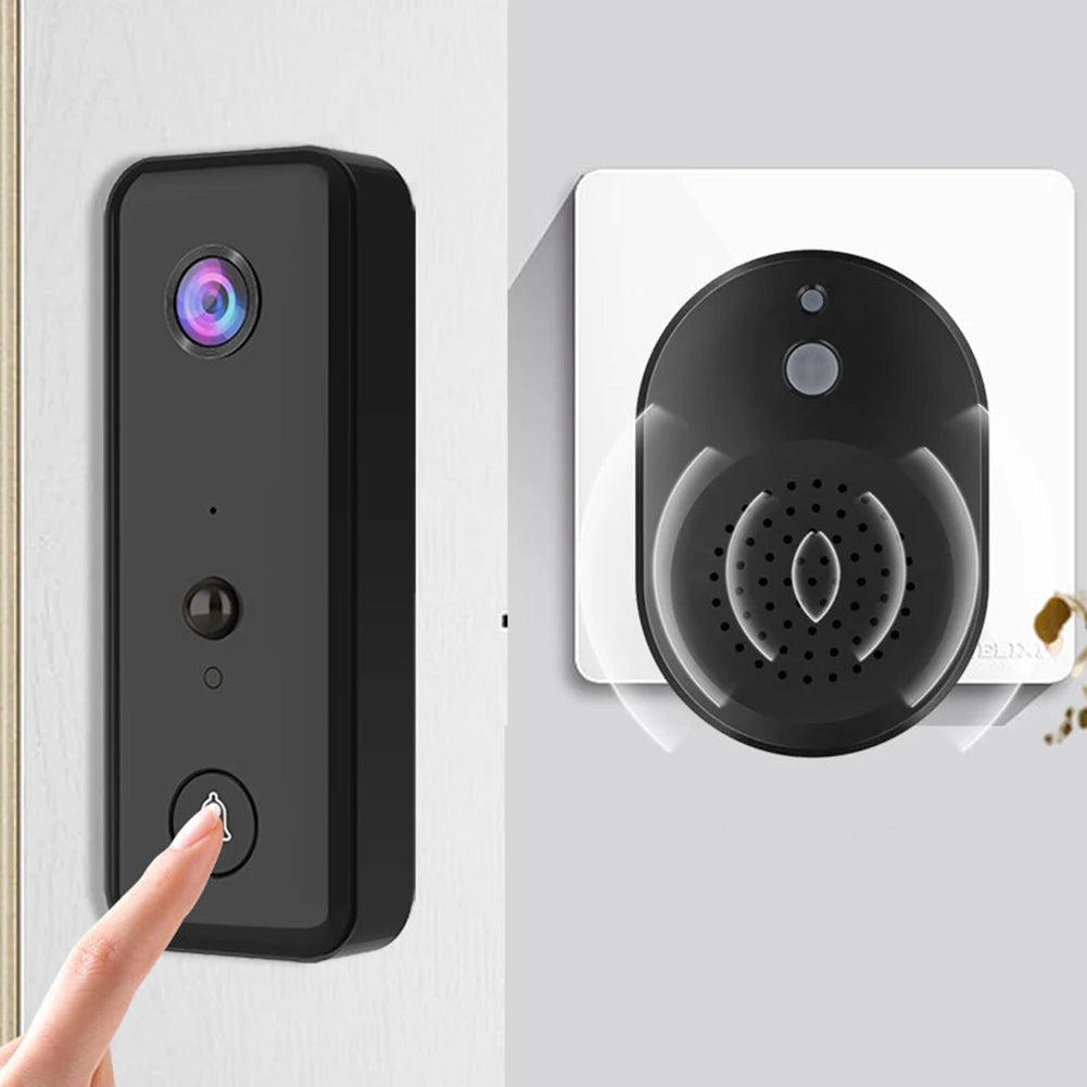 Video Doorbell Camera 2-Way Audio Doorbell with Camera PIR Motion Detection for Home Office
