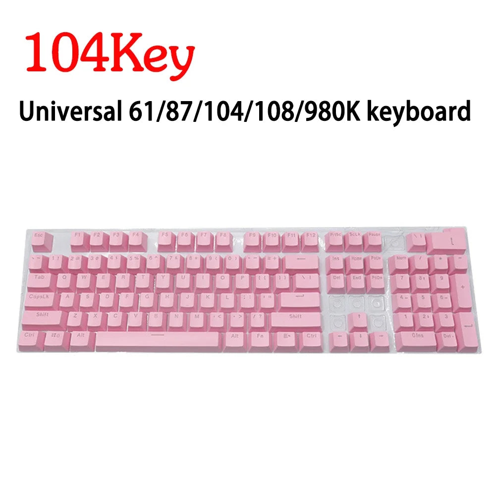 104pcs ABS Universal Mechanical Keyboard Keycaps Ergonomic Blank Keycaps For Cherry MX Keyboard Replacement Backlit Key Cap