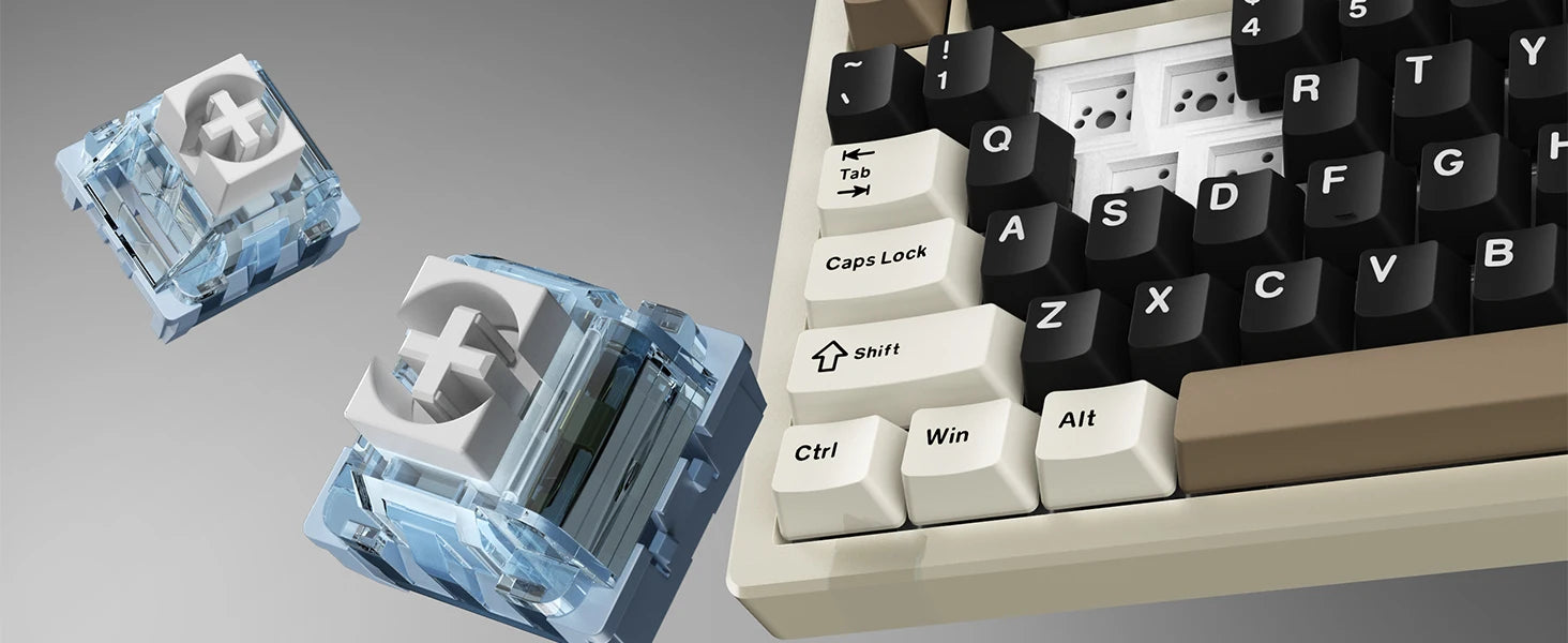 ATTACK SHARK X75 Full Aluminum Keyboard 75% VIA Wireless Gasket Mechanical Keyboard