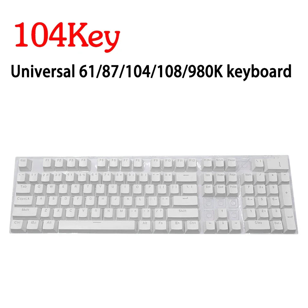 104pcs ABS Universal Mechanical Keyboard Keycaps Ergonomic Blank Keycaps For Cherry MX Keyboard Replacement Backlit Key Cap