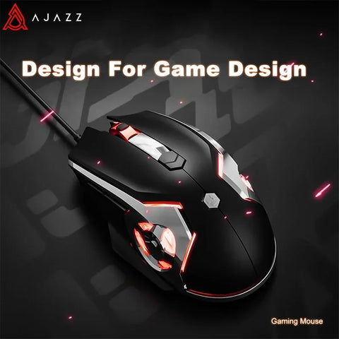 AJAZZ AJ120 Gaming Mouse Wired USB 6 Buttons 8000DPI Optical Mute E-sports Game Mouse Laptop computer office PC Accessories gift
