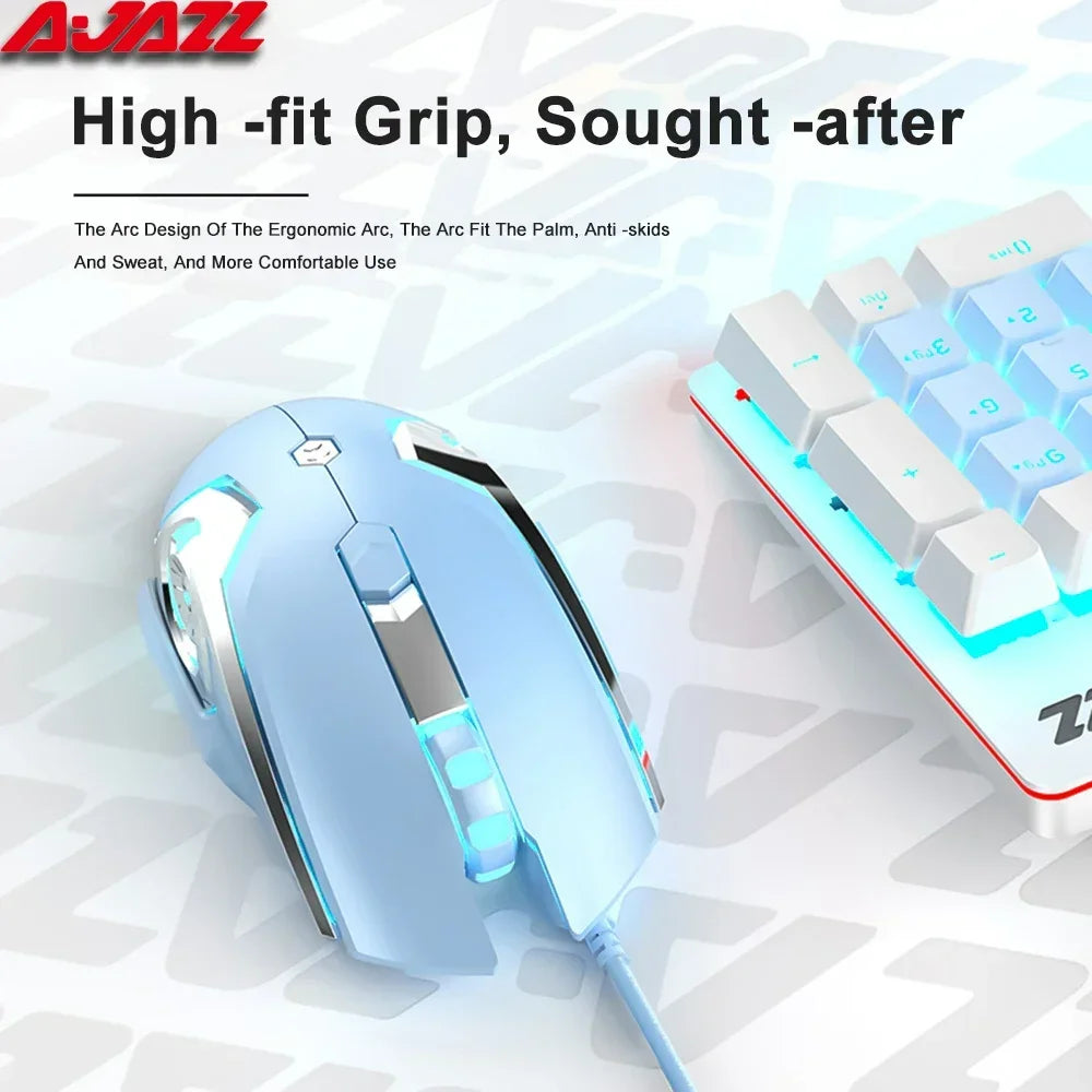 AJAZZ AJ120 Gaming Mouse Wired USB 6 Buttons 8000DPI Optical Mute E-sports Game Mouse Laptop computer office PC Accessories gift