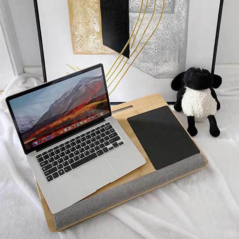 Furniture Office Desks Compact Laptop Desk Laptop Stand with Wrist Cushion Handle Tablet Slot Multi-functional Lap Desk