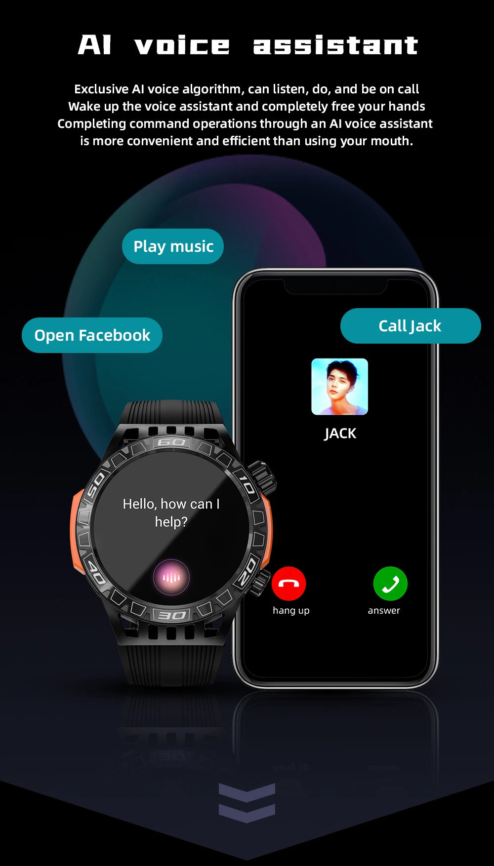 LOKMAT ZEUS 6 PRO Smart Watches Bluetooth Calls Flashlight Waterproof Smartwatches 1.46'' Screen Compass Sport Fitness Tracker