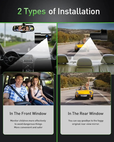 Dash Cam for Cars Car Camera Dash Cam 4K WIFI Camera for Car Front and Rear Dash Camera Wifi Dashcam Vehicle Black Box