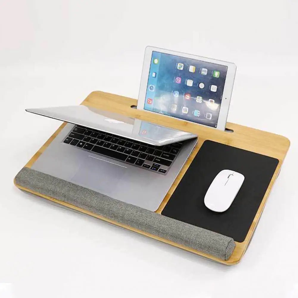 Furniture Office Desks Compact Laptop Desk Laptop Stand with Wrist Cushion Handle Tablet Slot Multi-functional Lap Desk
