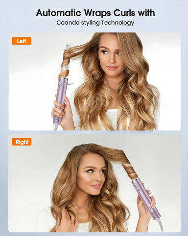 Air Wrap Hair Styler：5 in 1 Hair Dryer Brush Set With High-Speed Negative Ionic Blow Dryer Detachable Air Curler auto Air Wrap