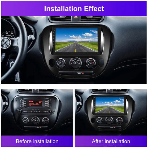 9" Auto Radio Player For KIA Soul 2014-2019 Android 14.0 Carplay Car Stereo Radio GPS Navi WIFI BT with Rear camera