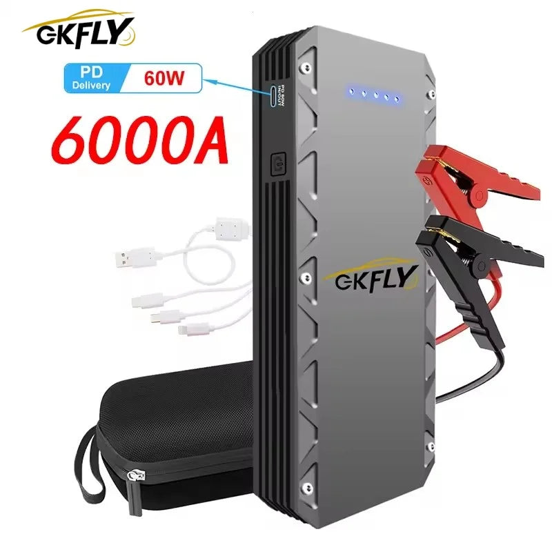 High Power 5000A Starting Device 12V Car Jump Starter Petrol Diesel Car Charger Starter Cables For Car Battery Booster Buster