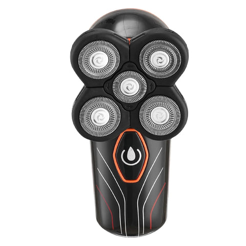 4D Electric Shavers Razor IPX7 Waterproof Wet & Dry 5 Floating Head Rotary Shavers Rechargeable Beard Trimmer