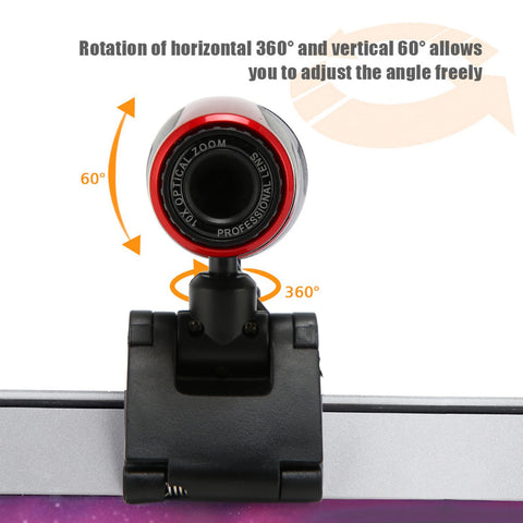 Desktop Camera USB2.0 with MIC HD Webcam Web Camera Cam 360 Degree for Computer PC Laptop for Skype / MSN Web Camera USB Camera