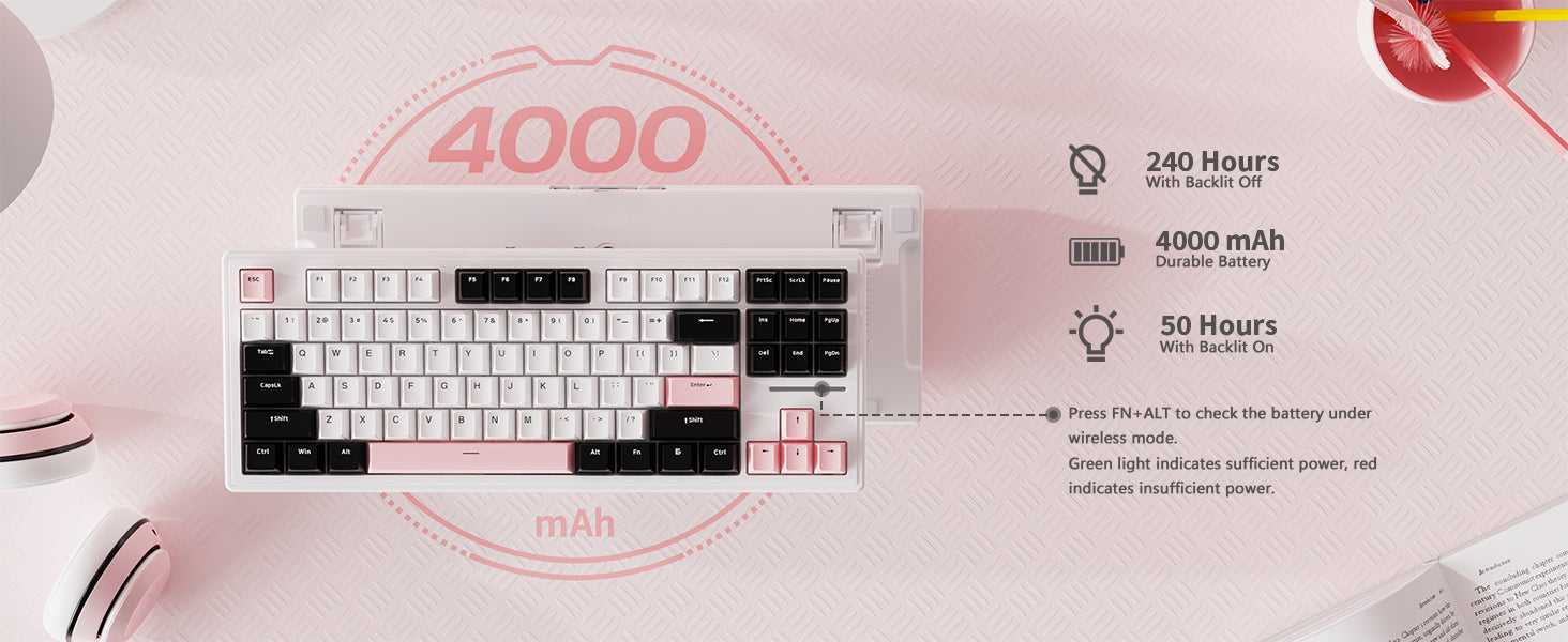 MAMBASNAKE x ATTACK SHARK M87 75% Wireless Gaming Keyboard, BT5/2.4G/Wired, 27 RGB Chroma Backlit