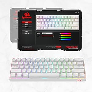 Redragon K530 Pro Draconic 61 Keys 60% Wireless RGB 100% Hot-Swap Socket Mechanical Keyboard Bluetooth/2.4Ghz/Wired 3-Mode