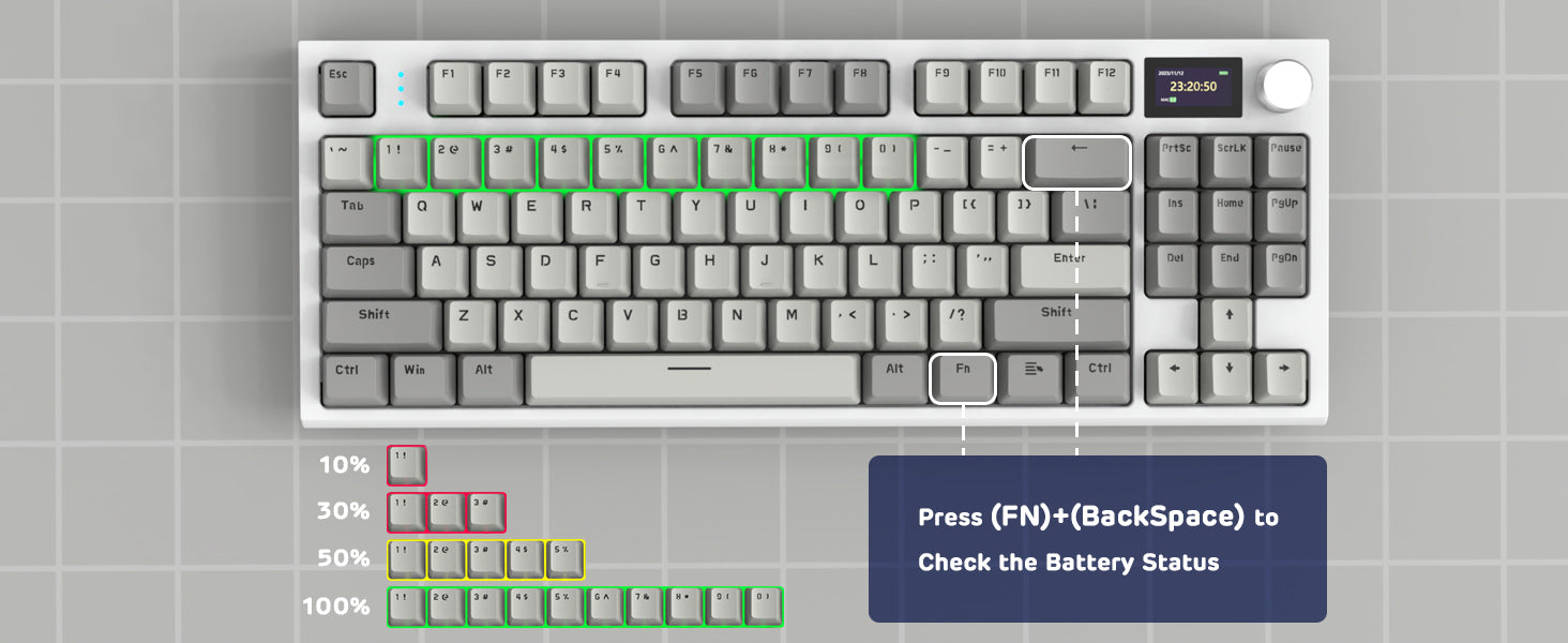 MAMBASNAKE x ATTACK SHARK RK86 RGB 75% Wireless Gasket Mechanical Keyboard,Triple Mode Bluetooth5.0/2.4G/USB-C