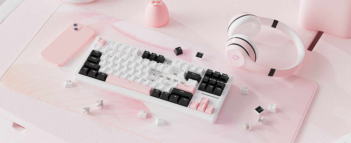 MAMBASNAKE x ATTACK SHARK M87 75% Wireless Gaming Keyboard, BT5/2.4G/Wired, 27 RGB Chroma Backlit