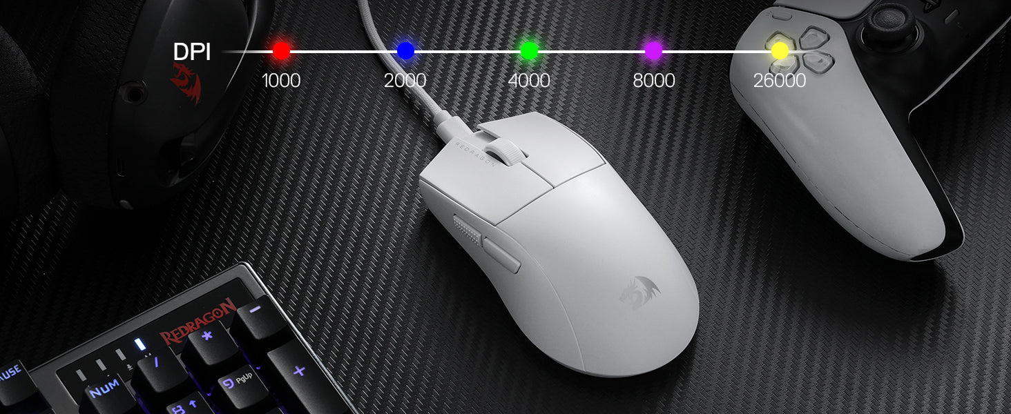 Redragon M996 Wired 8K 26,000 Max DPI 2.4G Gaming Mouse